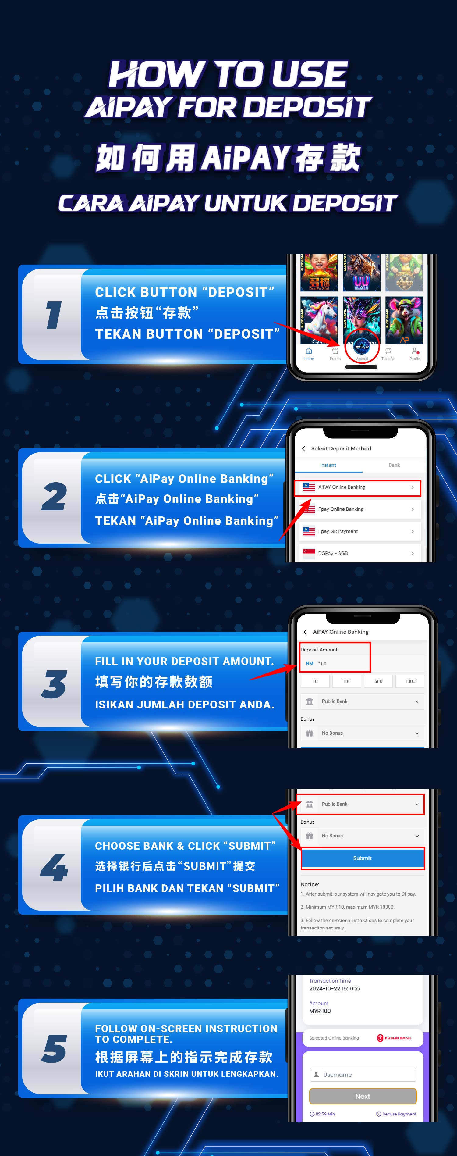 How to top up with AiPAY