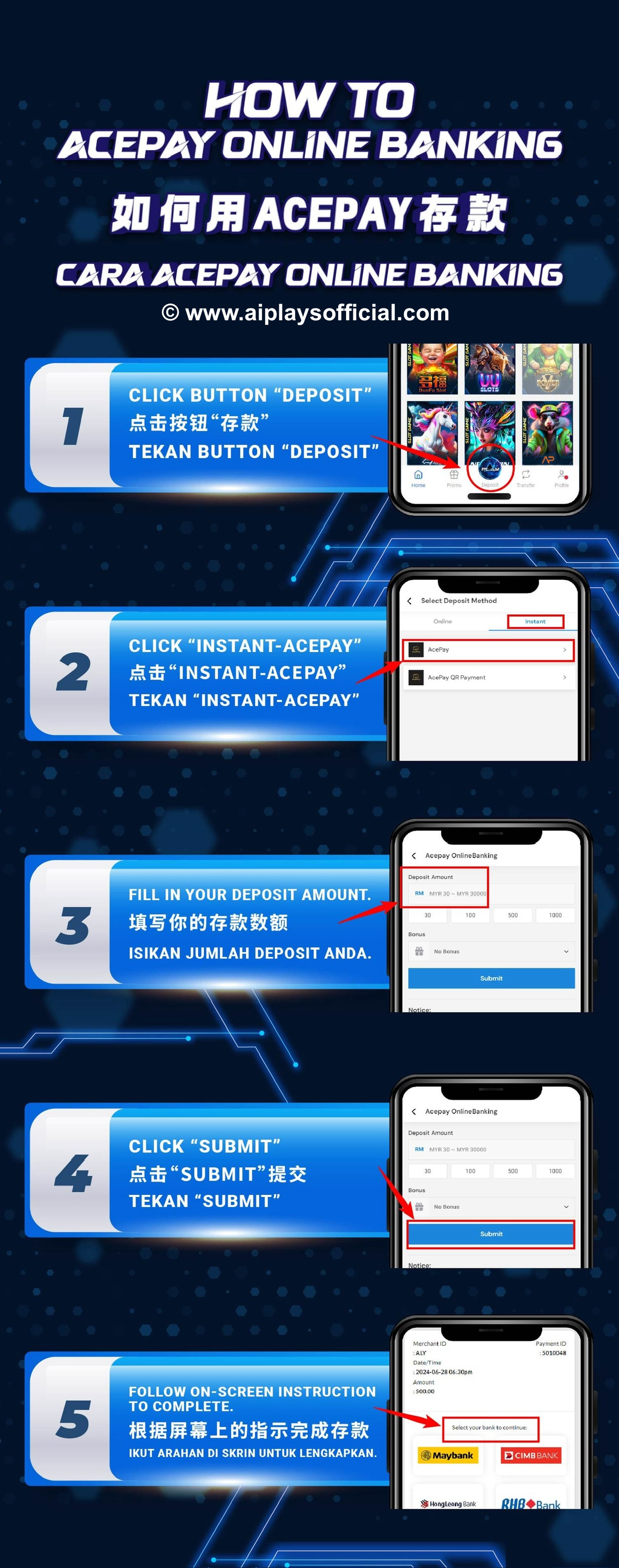 How to AcePay Online Banking