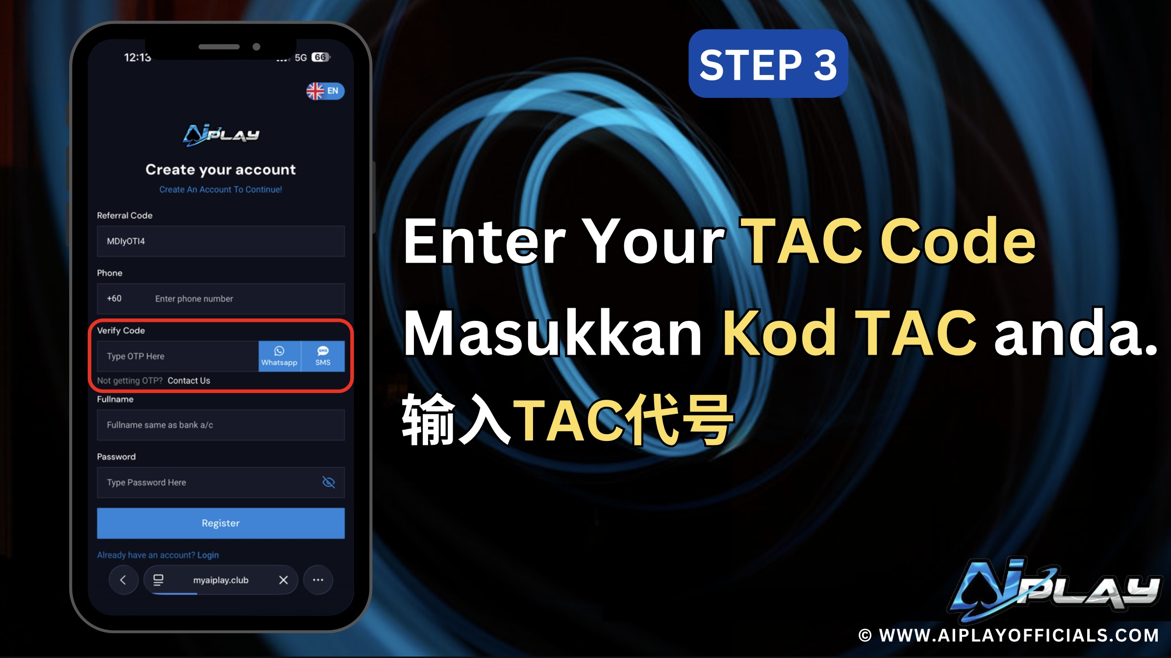 REGISTRATION STEP