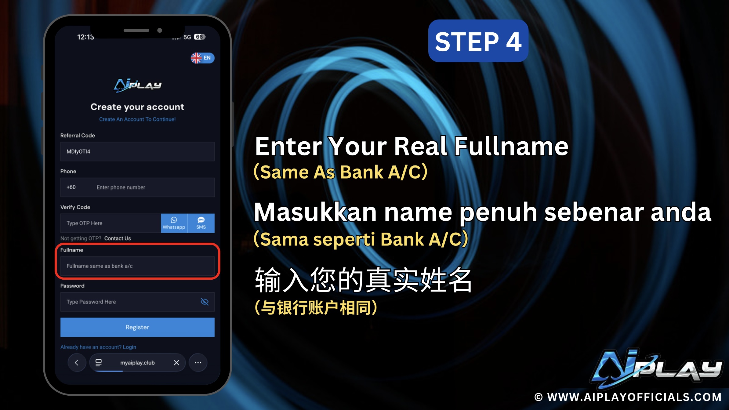 REGISTRATION STEP